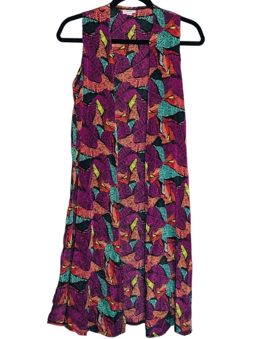 LulaRoe joy cardigan new with tags multi color sheer sleeveless small READ